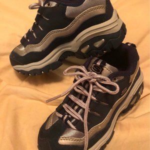 Youth size 12 Skechers black and silver